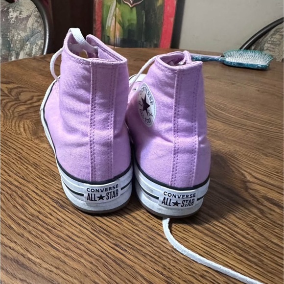 Converse Lavender High-Top Platform Sneakers - Picture 2 of 4